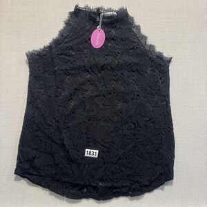 HALIFE Lace Halter Top Womens S M Black New With Tags